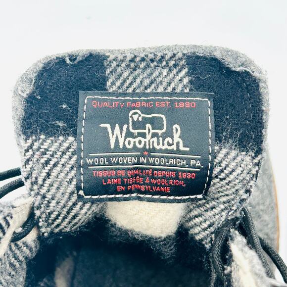 Woolrich x Portland Product Werks Gray Wool Suede Lace-Up Ankle Boots - Picture 9 of 10